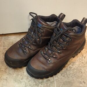 L.L. Bean Cresta Dark Brown Leather Ankle Height Hiking Boots